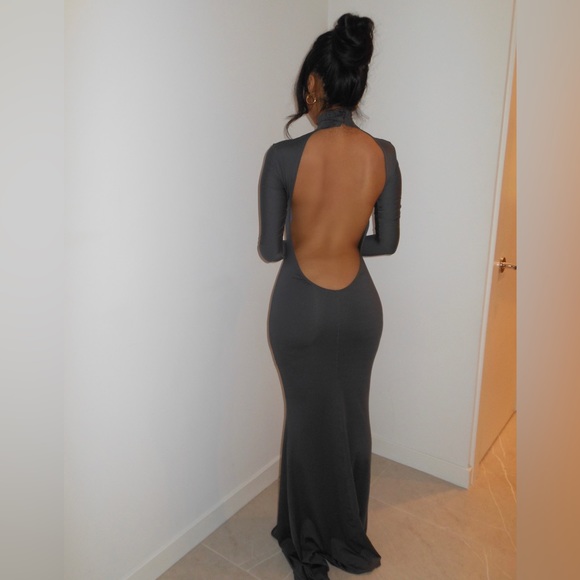 Kwame Adusei Kali Dress - Charcoal Grey - Picture 4 of 6